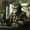 Tableau en verre 100x100cm DRINKING MONKEY Kare Design