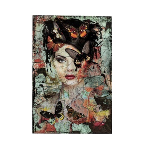 Tableau en verre 100x150cm LADY BUTTERFLY Kare Design
