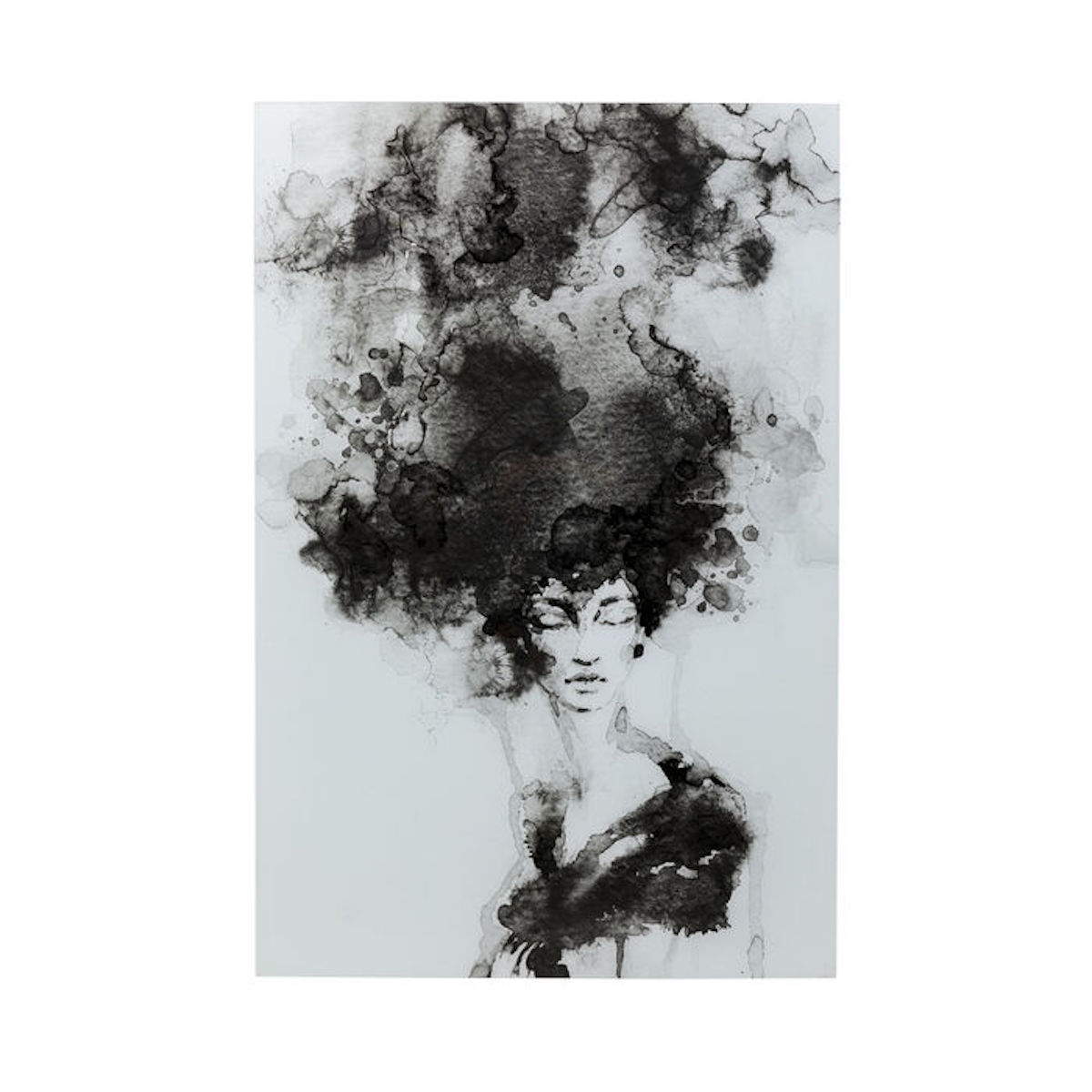 Tableau en verre 100x150cm SMOKEY HAIR Kare Design