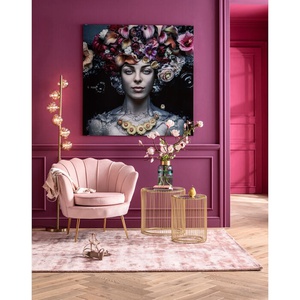 Tableau en verre 120x120cm FLOWER ART LADY Kare Design