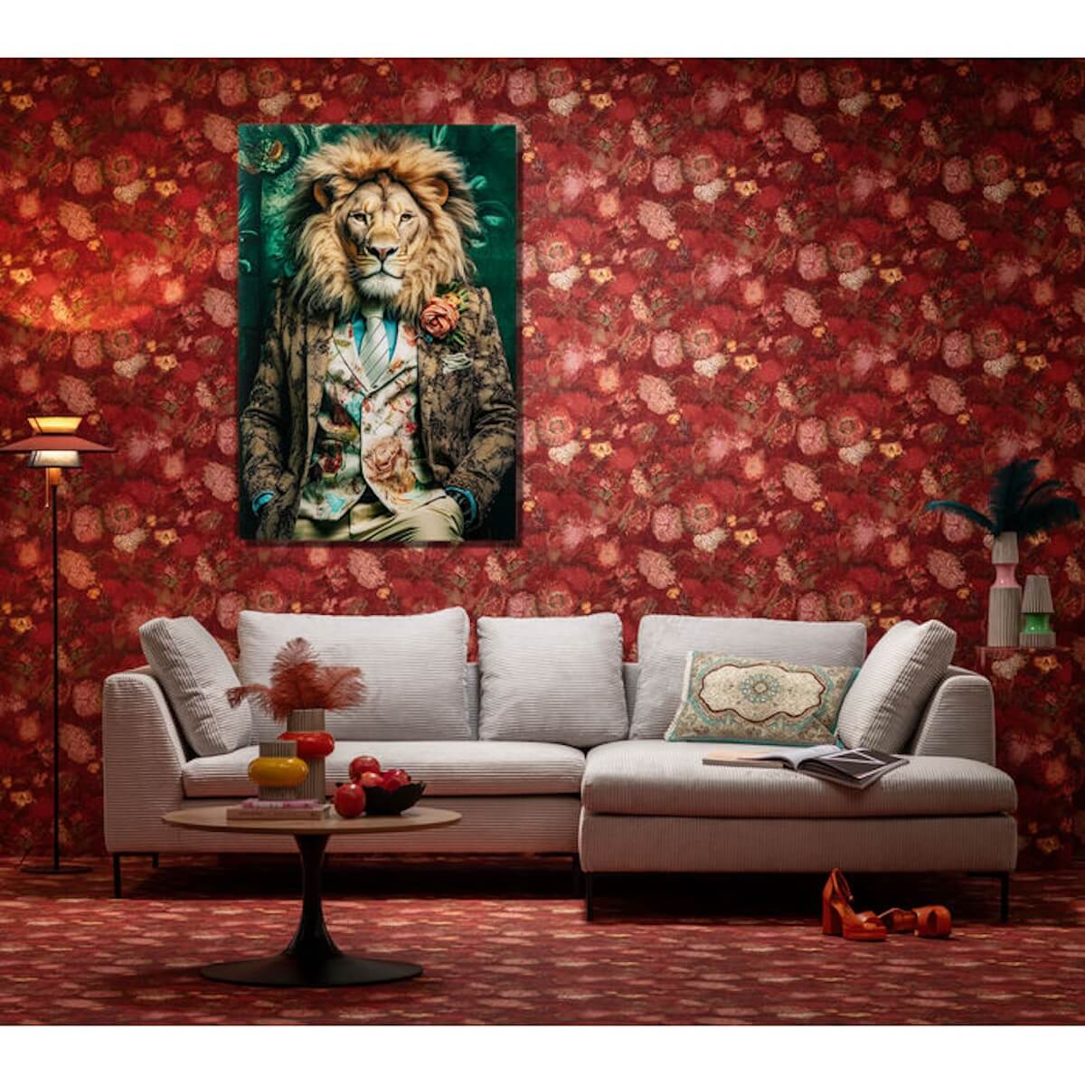 Tableau en verre 150x100cm MISTER LION Kare Design