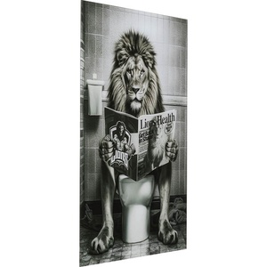 Tableau en verre 60x80cm BATH LION Kare Design