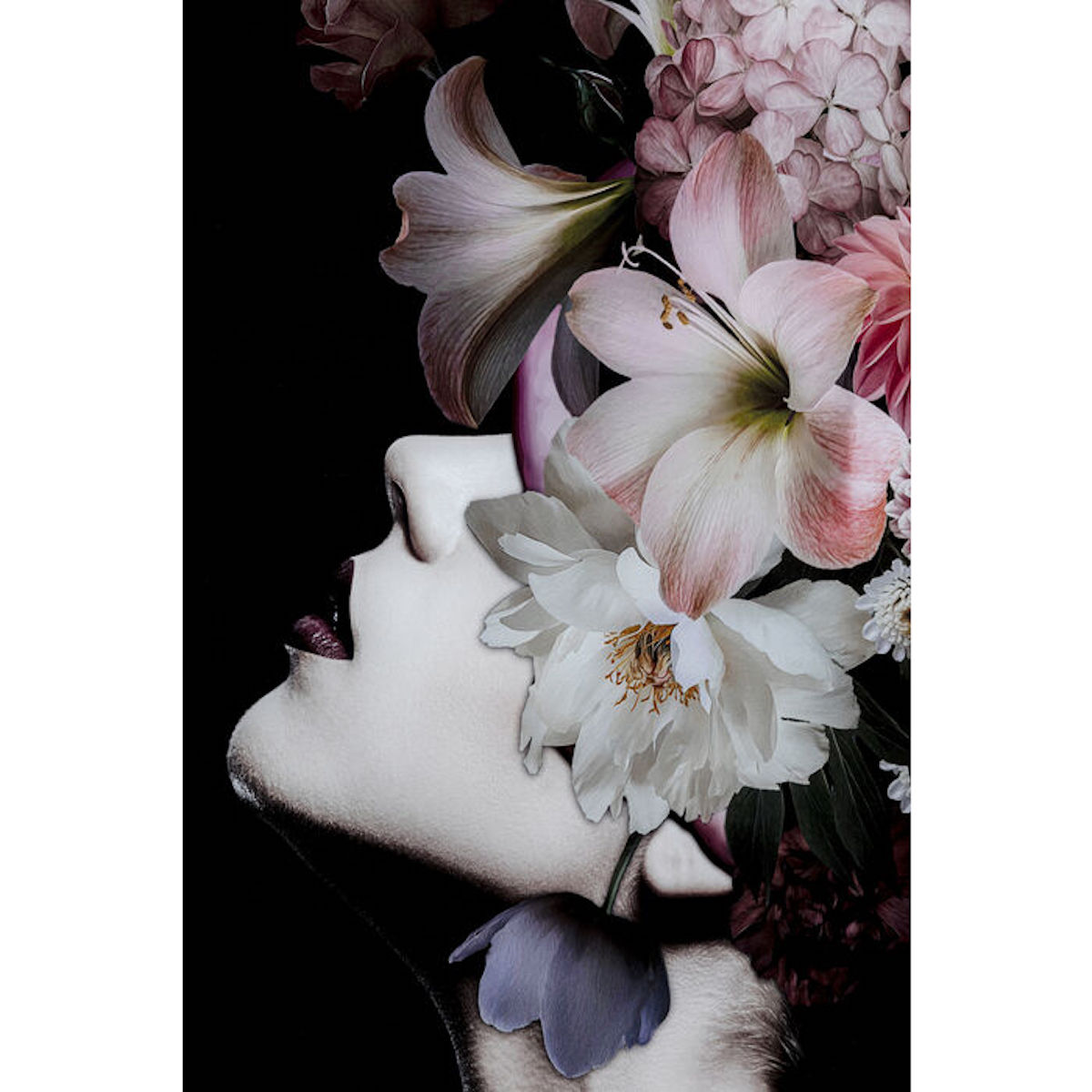 Tableau en verre 80x120cm FLOWERY BEAUTY Kare Design
