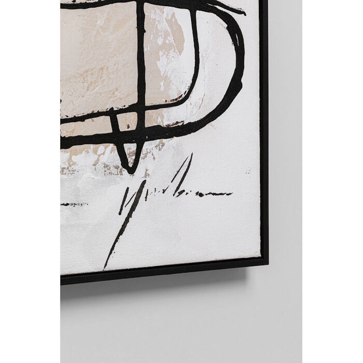 Tableau encadré 100x100cm DUST Kare Design gris