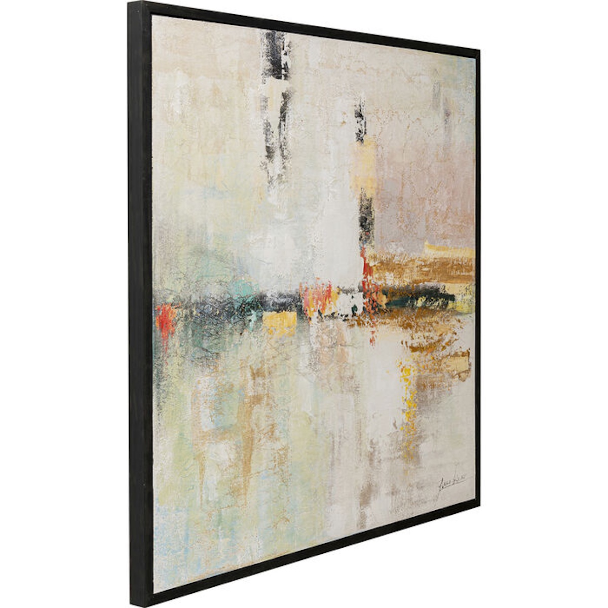 Tableau encadré 120x120cm DUST Kare Design doré