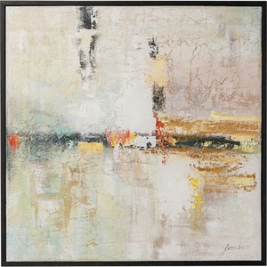 Tableau encadré 120x120cm DUST Kare Design doré