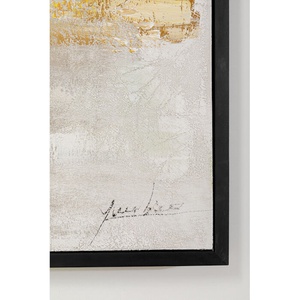 Tableau encadré 120x120cm DUST Kare Design doré
