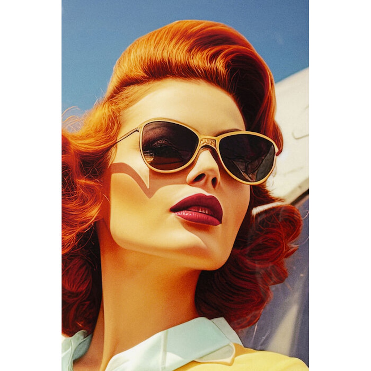 Tableau encadré 120x80cm LED JETSET LEAN Kare Design Lady