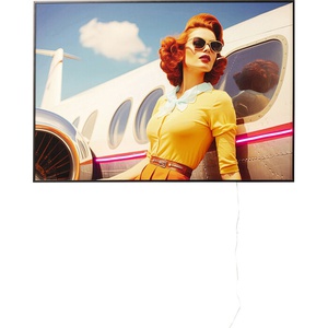 Tableau encadré 120x80cm LED JETSET LEAN Kare Design Lady