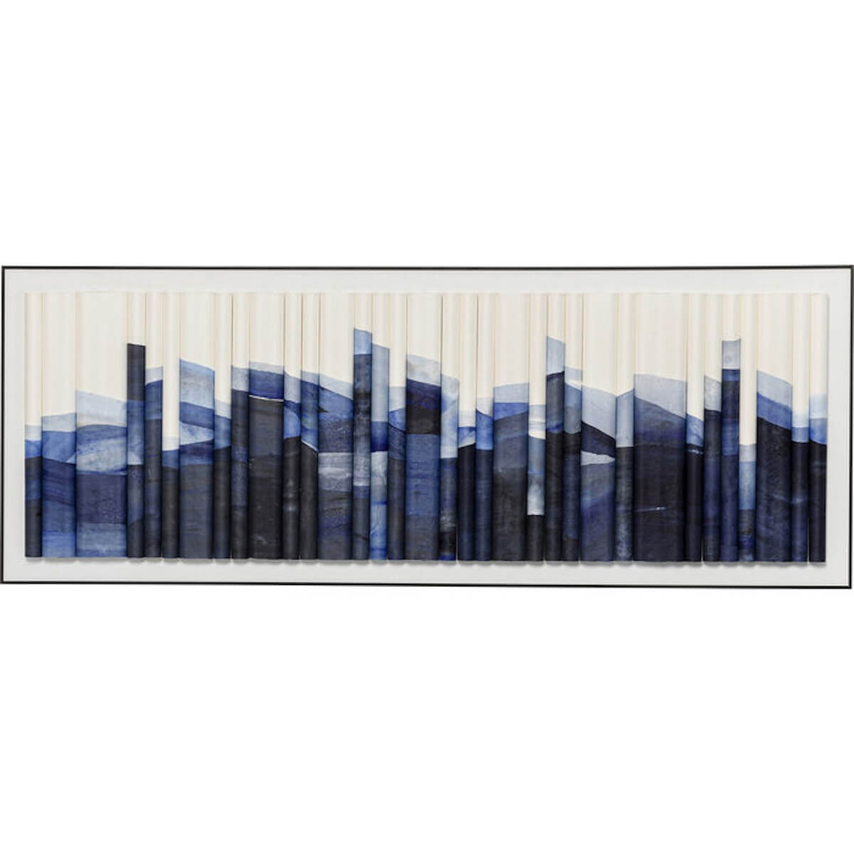 Tableau encadré 160x60cm SHADOW SKYLINE Kare Design bleu