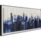 Tableau encadré 160x60cm SHADOW SKYLINE Kare Design bleu