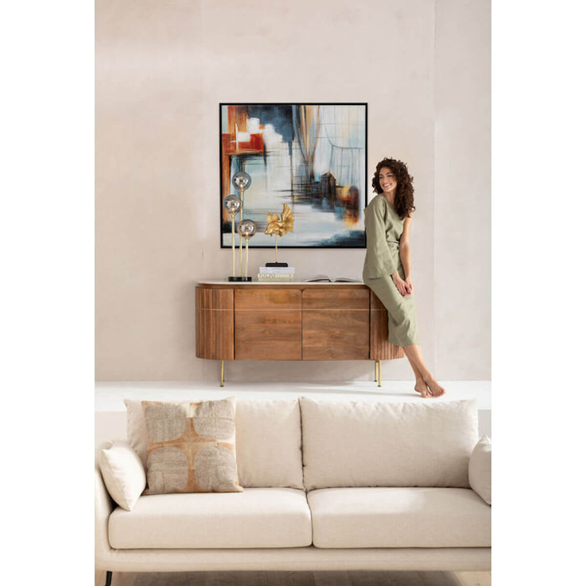 Tableau encadré VISIONE FRONT Kare Design 100X100cm