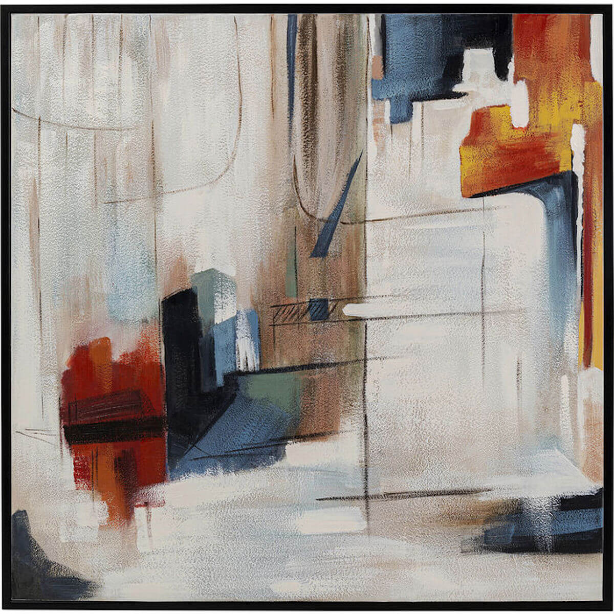 Tableau encadré VISIONE OBLIQUO Kare Design 100X100cm