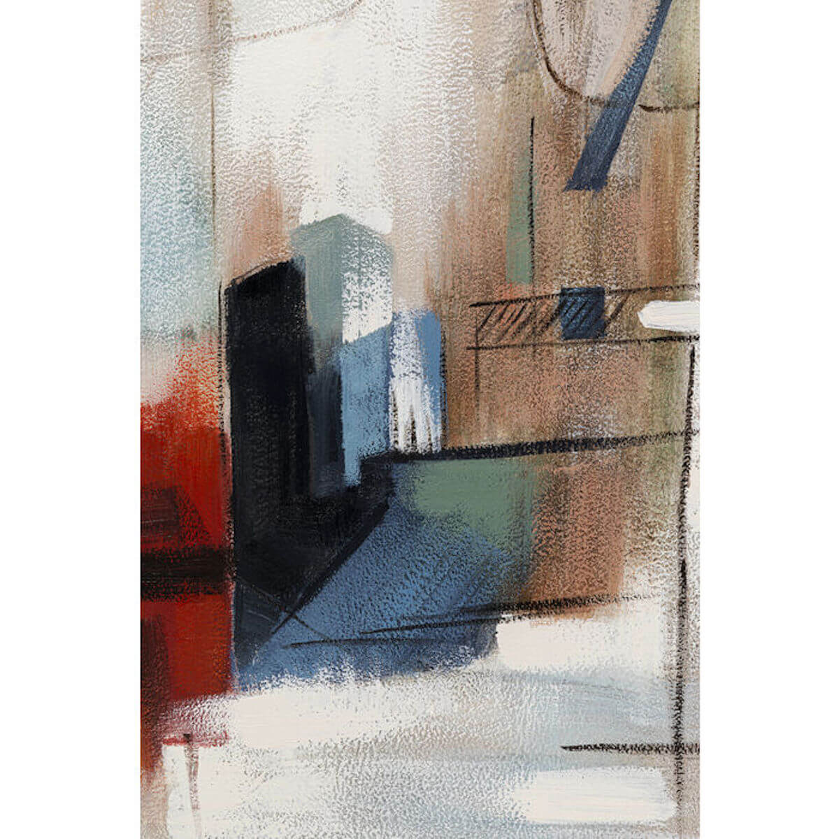 Tableau encadré VISIONE OBLIQUO Kare Design 100X100cm