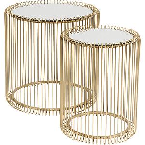 Tables d'appoint 44cm 2 pcs WIRE Kare Design laiton