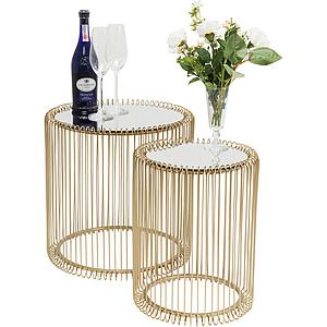 Tables d'appoint 44cm 2 pcs WIRE Kare Design laiton