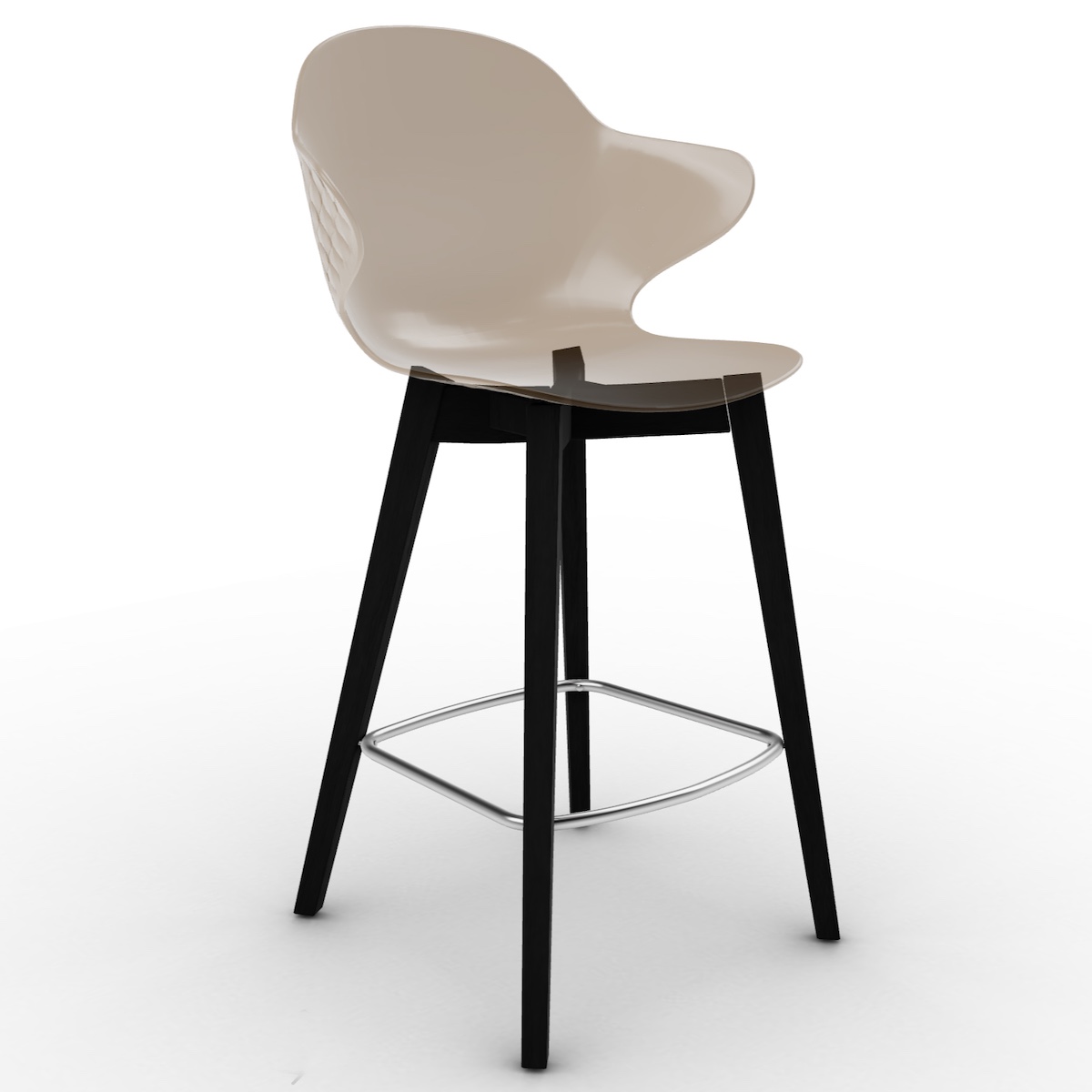 Tabouret 102cm SAINT TROPEZ Calligaris noir-ambre