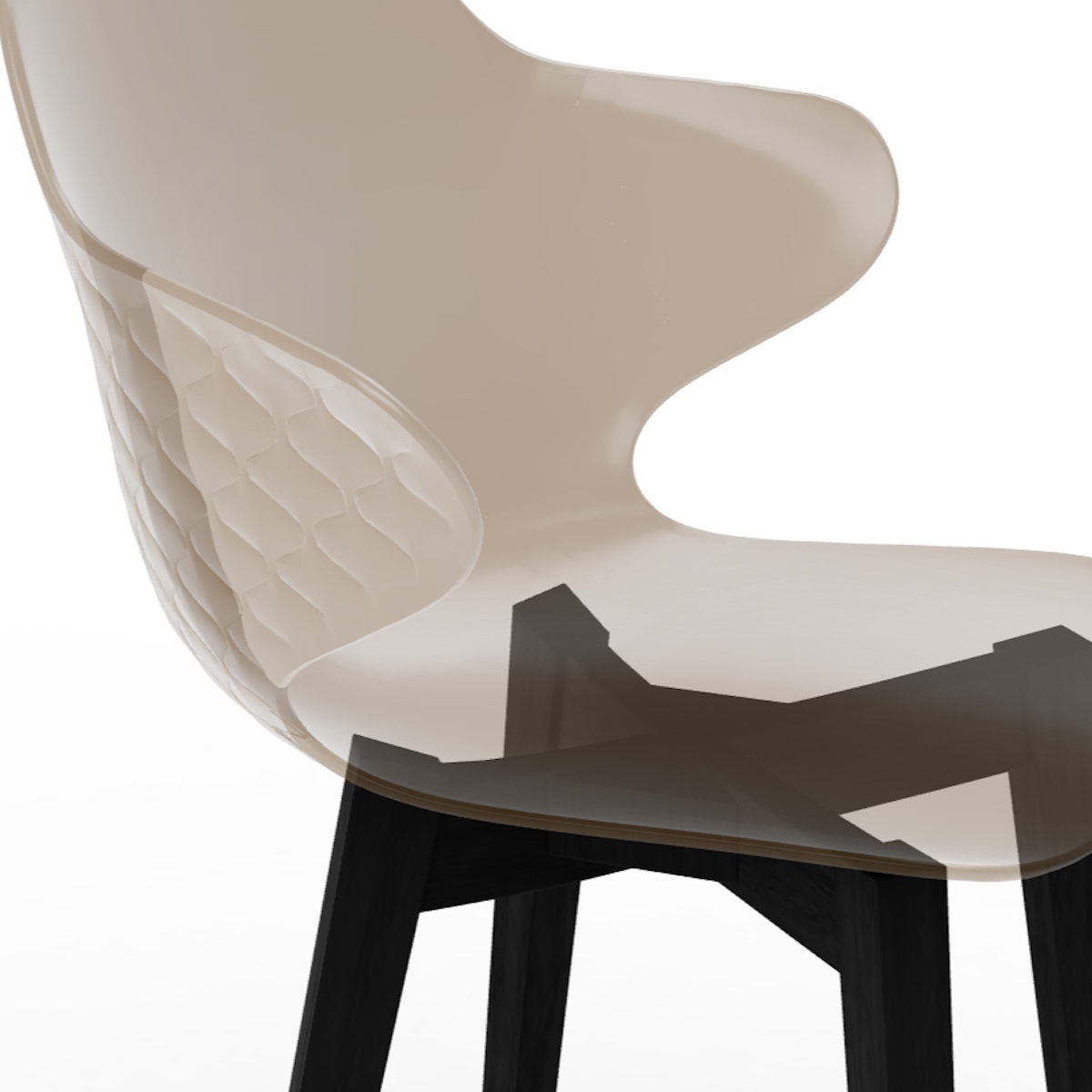 Tabouret 102cm SAINT TROPEZ Calligaris noir-ambre