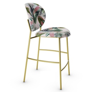 Tabouret 65cm INES Calligaris Leaves rose-laiton