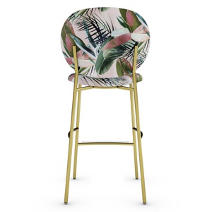 Tabouret 65cm INES Calligaris Leaves rose-laiton