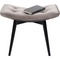 Tabouret BLACK VICKY Kare Design velours gris