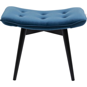Tabouret Black Vicky velours bleu pétrole 59x37cm Kare Design