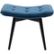 Tabouret Black Vicky velours bleu pétrole 59x37cm Kare Design