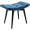 Tabouret Black Vicky velours bleu pétrole 59x37cm Kare Design