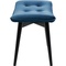 Tabouret Black Vicky velours bleu pétrole 59x37cm Kare Design