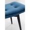 Tabouret Black Vicky velours bleu pétrole 59x37cm Kare Design