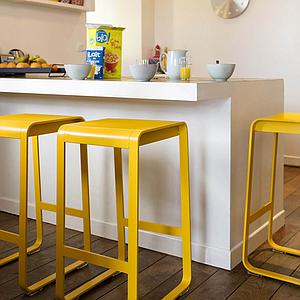 Tabouret de bar BELLEVIE Fermob Bleu Abysse