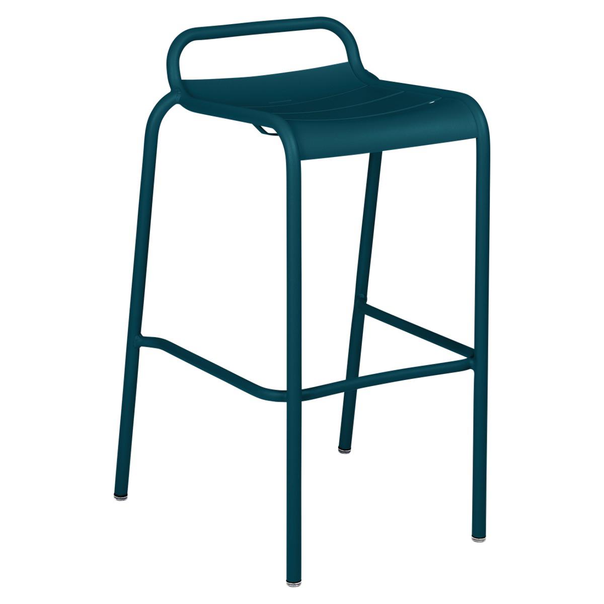 Tabouret de bar LUXEMBOURG Fermob bleu acapulco