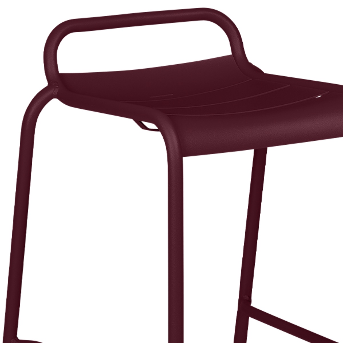 Tabouret de bar LUXEMBOURG Fermob cerise noir