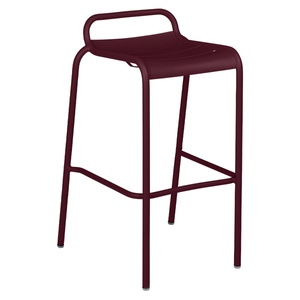Tabouret de bar LUXEMBOURG Fermob cerise noir