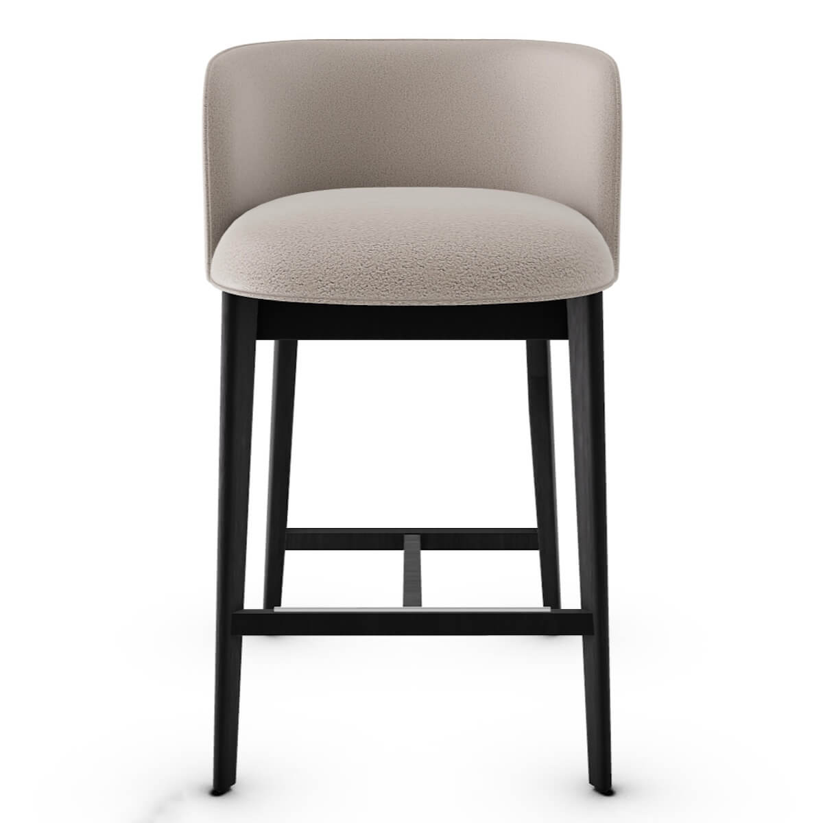 Tabouret H89cm ABREY Calligaris noir-beige