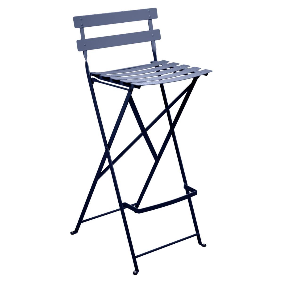 Tabouret haut BISTRO Fermob bleu abysse