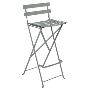 Tabouret haut BISTRO Fermob gris lapilli