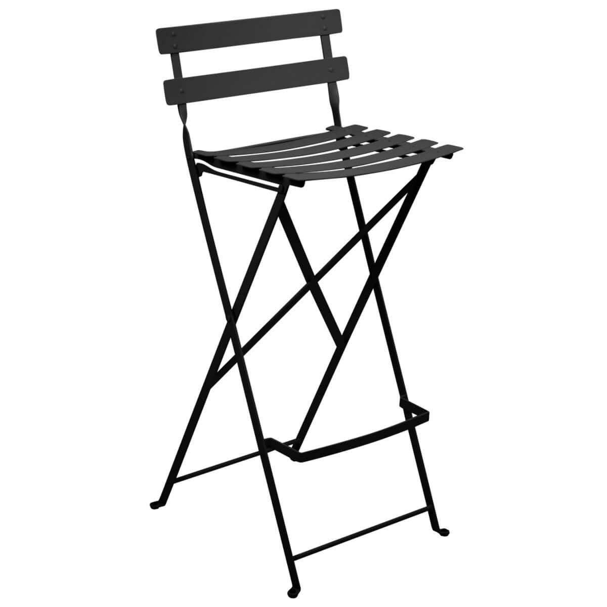 Tabouret haut BISTRO Fermob Noir Réglisse