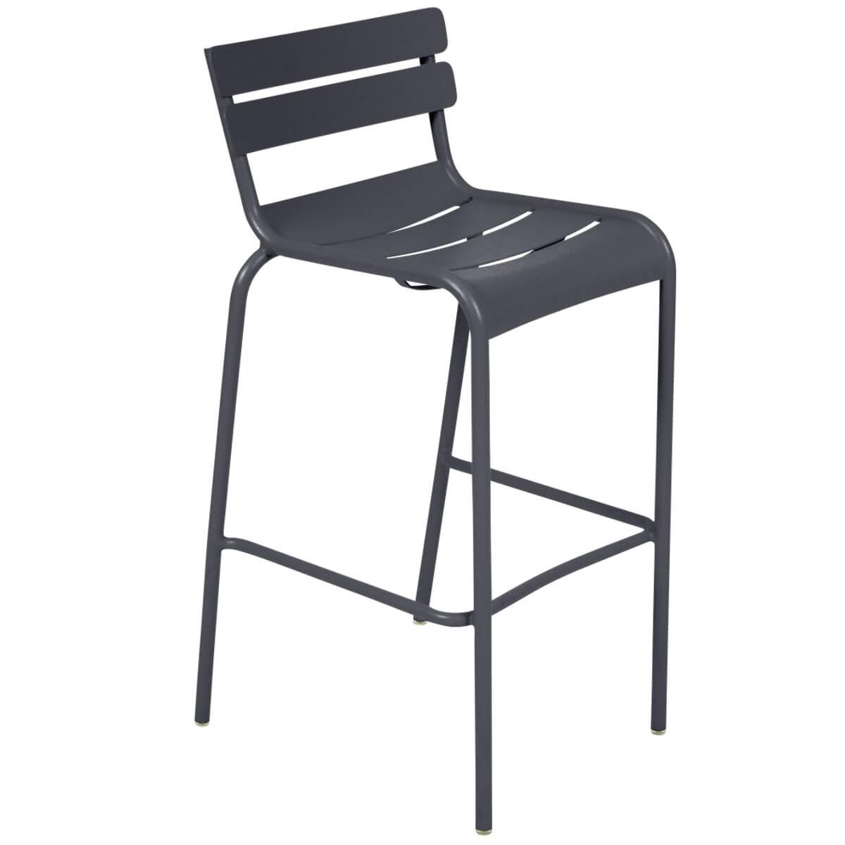 Tabouret haut Luxembourg Fermob Carbone