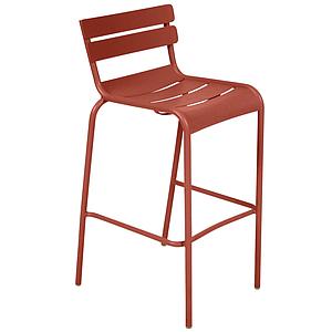 Tabouret haut Luxembourg Fermob rouge ocre