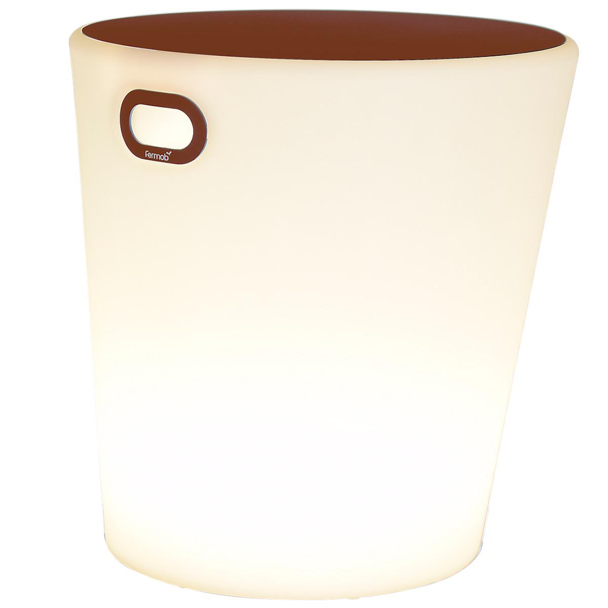 Tabouret lumineux INOUI Fermob rouge ocre