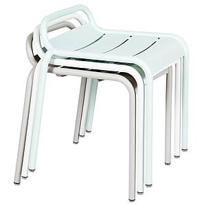 Tabouret LUXEMBOURG Fermob blanc coton