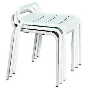 Tabouret LUXEMBOURG Fermob gris argile