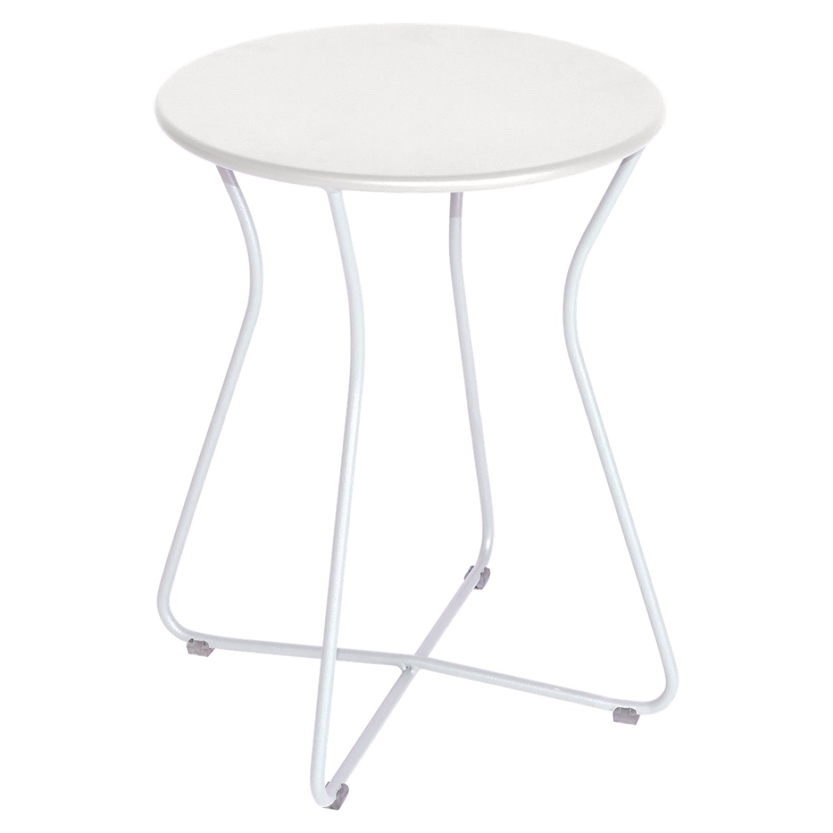 Tabouret-table d’appoint H45 COCOTTE Fermob blanc coton