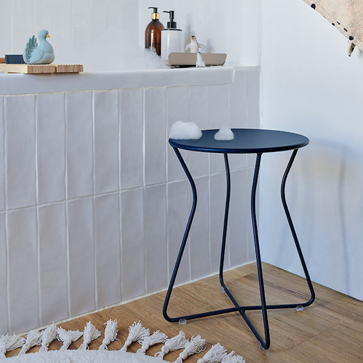 Tabouret-table d’appoint H45 COCOTTE Fermob bleu acapulco
