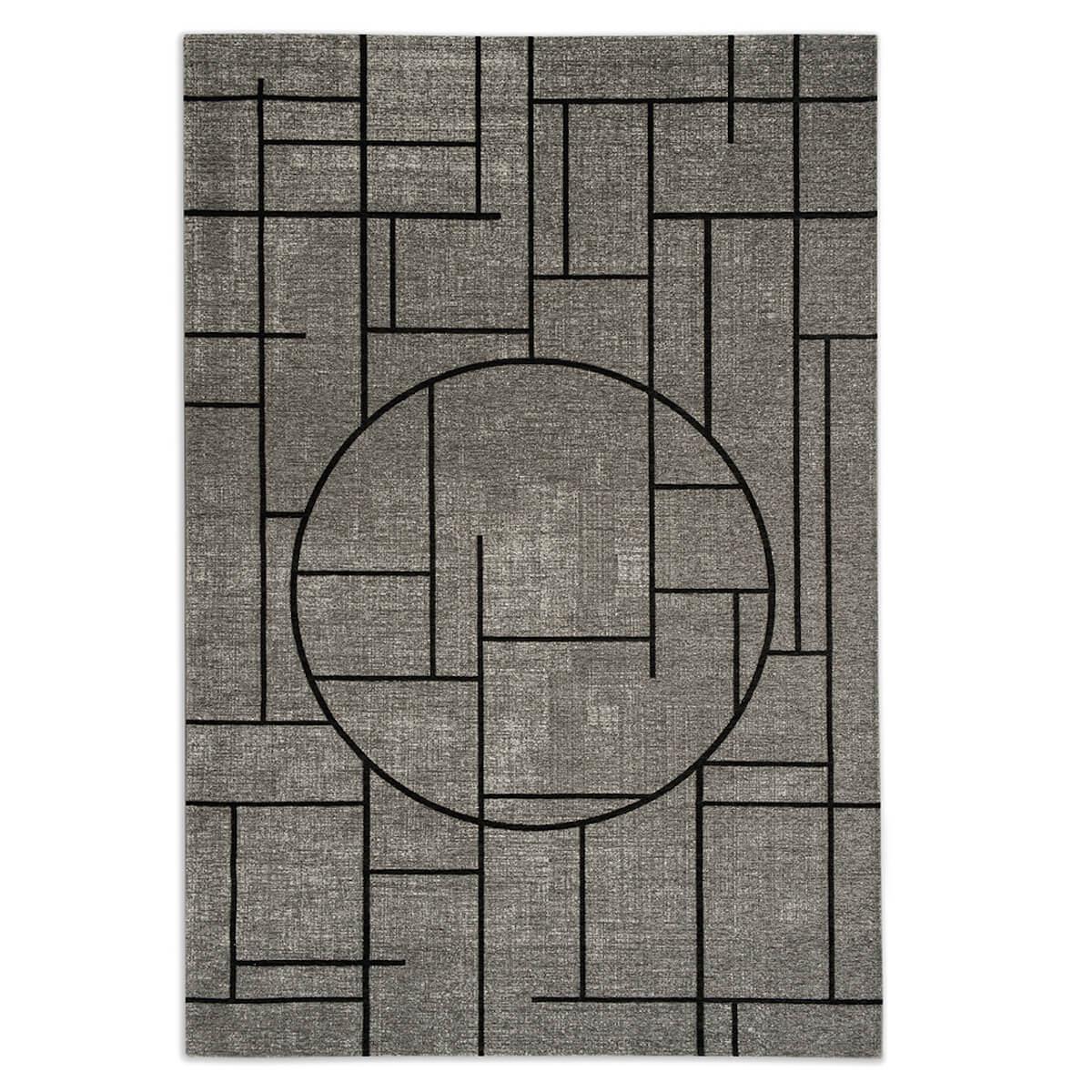 Tapis 200x300cm CHINESE Calligaris gris-noir