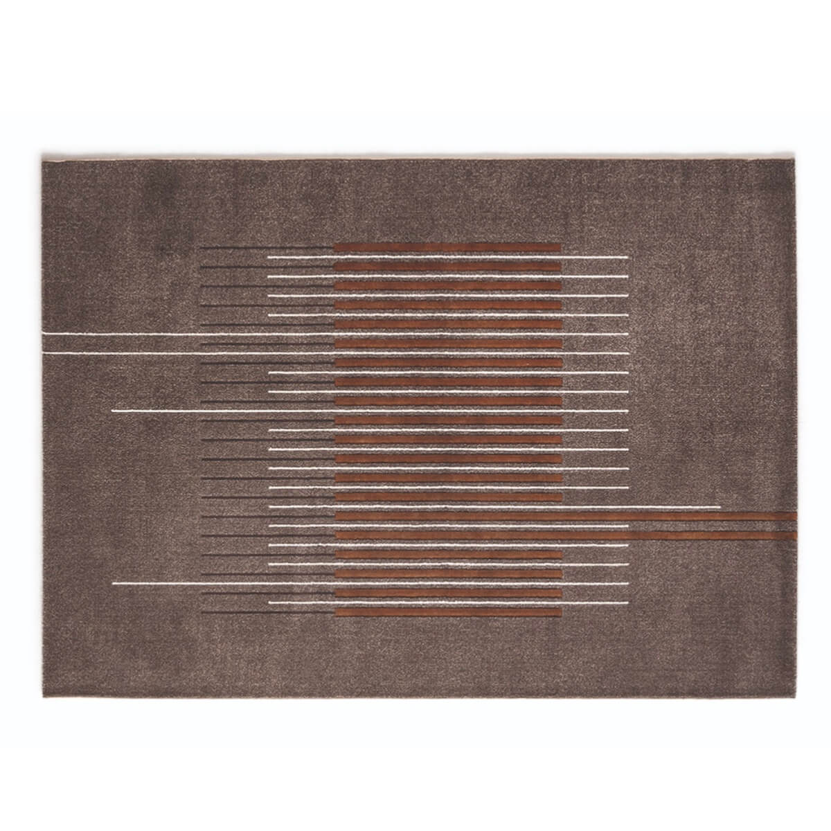 Tapis 200x300cm UPTOWN Calligaris gris-rouge-brique