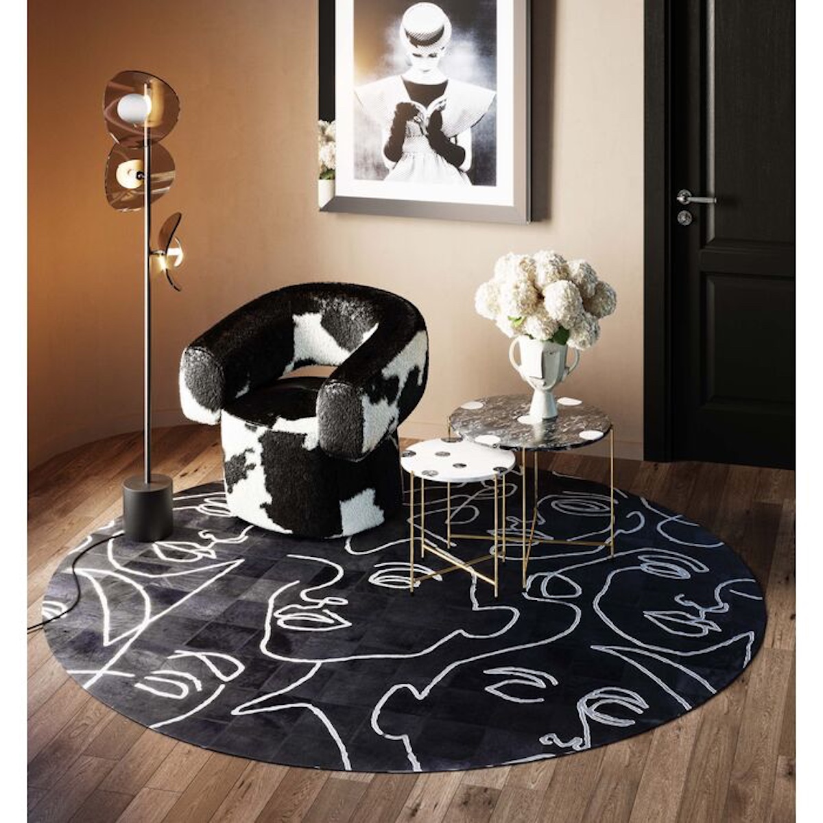 Tapis 250cm ART FACES Kare Design
