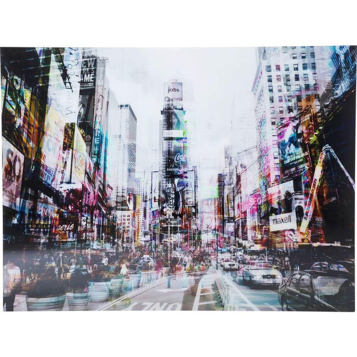 TIMES SQUARE MOVE by Kare Tableau en verre 120x160cm