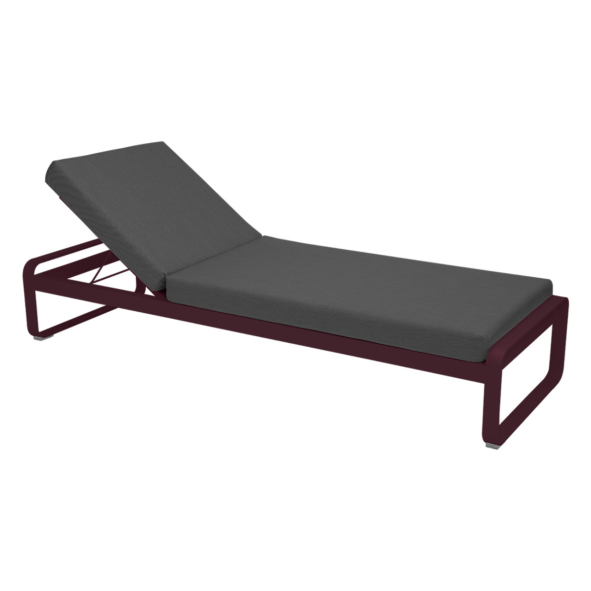 Transat BELLEVIE Fermob cerise noire-gris garphite